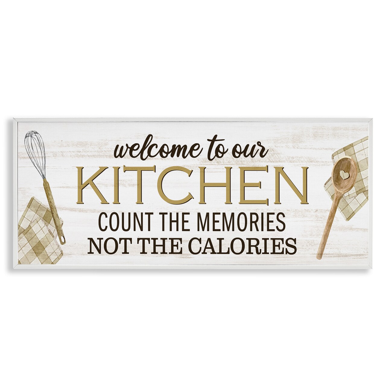 Stupell Industries Count Memories Not Calories Framed Giclee Art